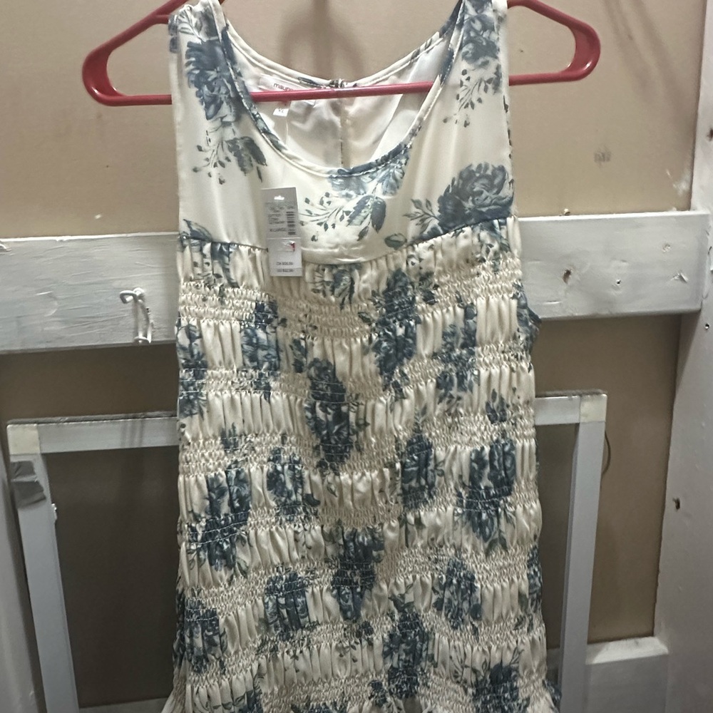 Maurices Blue and Cream Floral tank top
